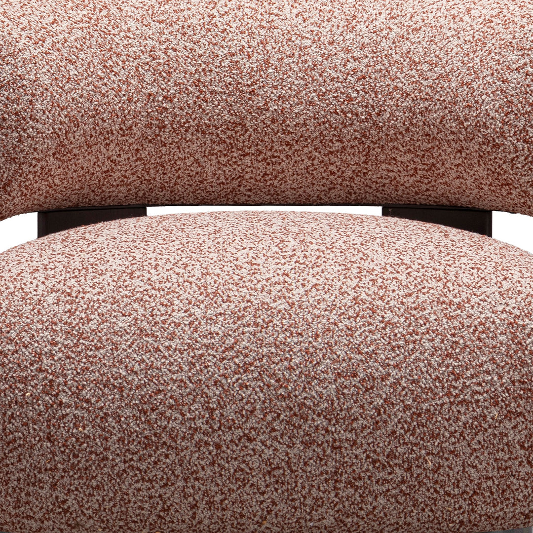Cream boucle fabric 1 seater sofa bubble material variants.