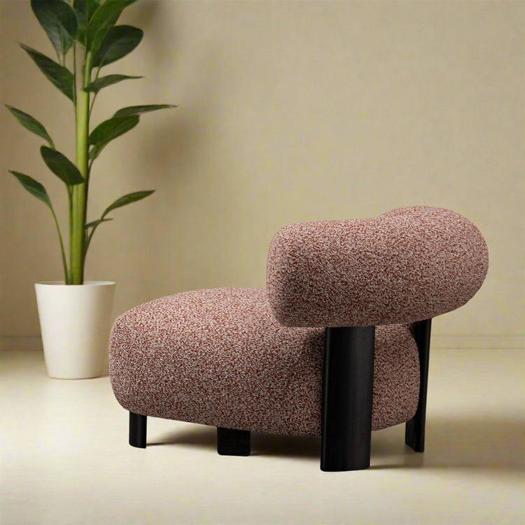 Cream Boucle Fabric 1 Seater Sofa BUBBLE Good to Know Preview-1