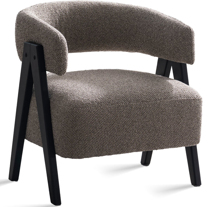 Japandi boucle fabric 1 seater sofa colle detail 1.