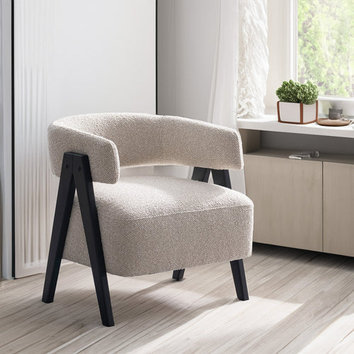 Japandi Boucle Fabric 1 Seater Sofa COLLE Good to Know Preview-1