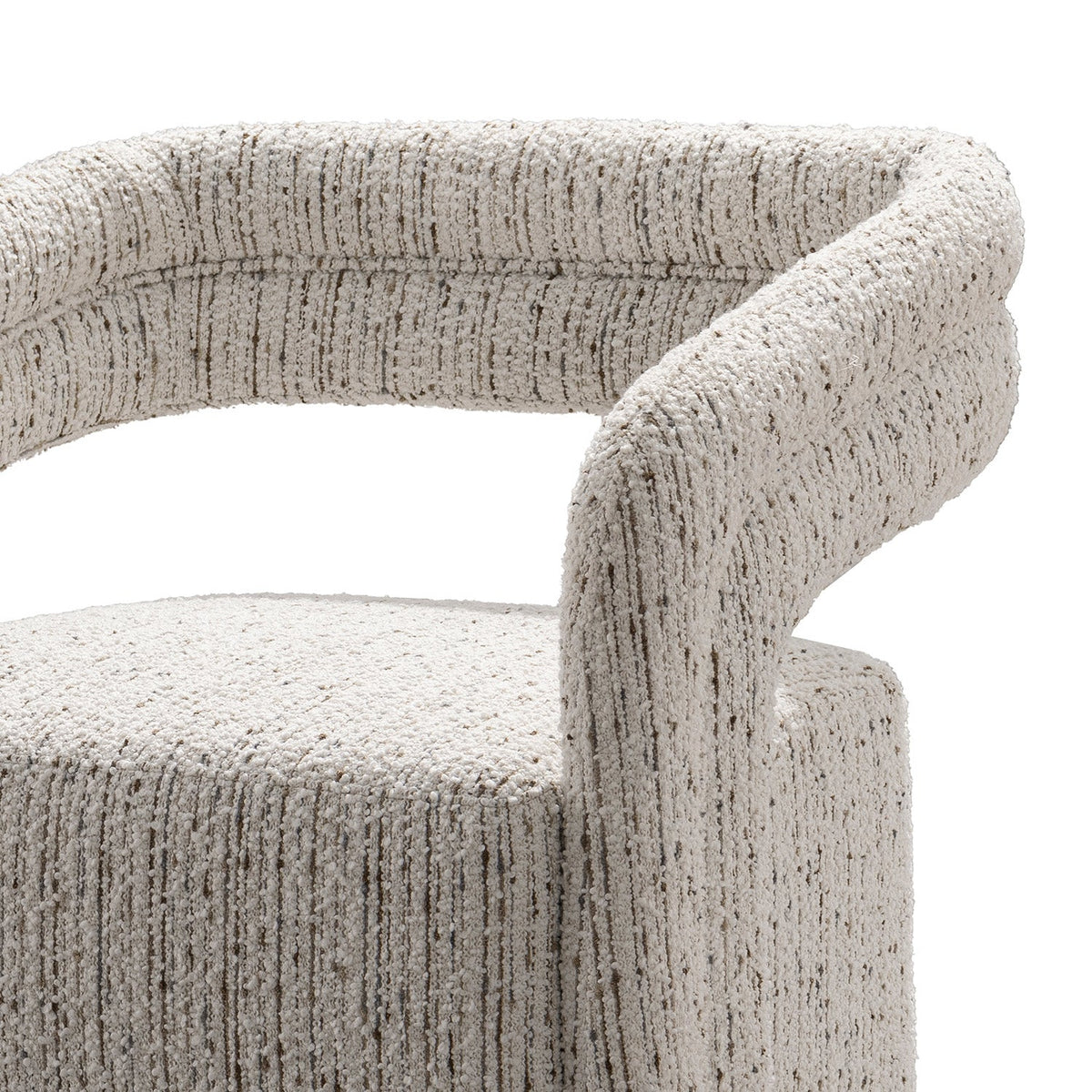 Modern Boucle Fabric 1 Seater Sofa KABURI Material Details Chart