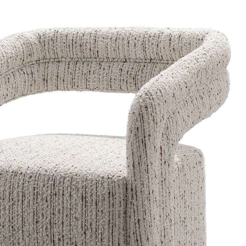 Modern Boucle Fabric 1 Seater Sofa KABURI Material Details Chart