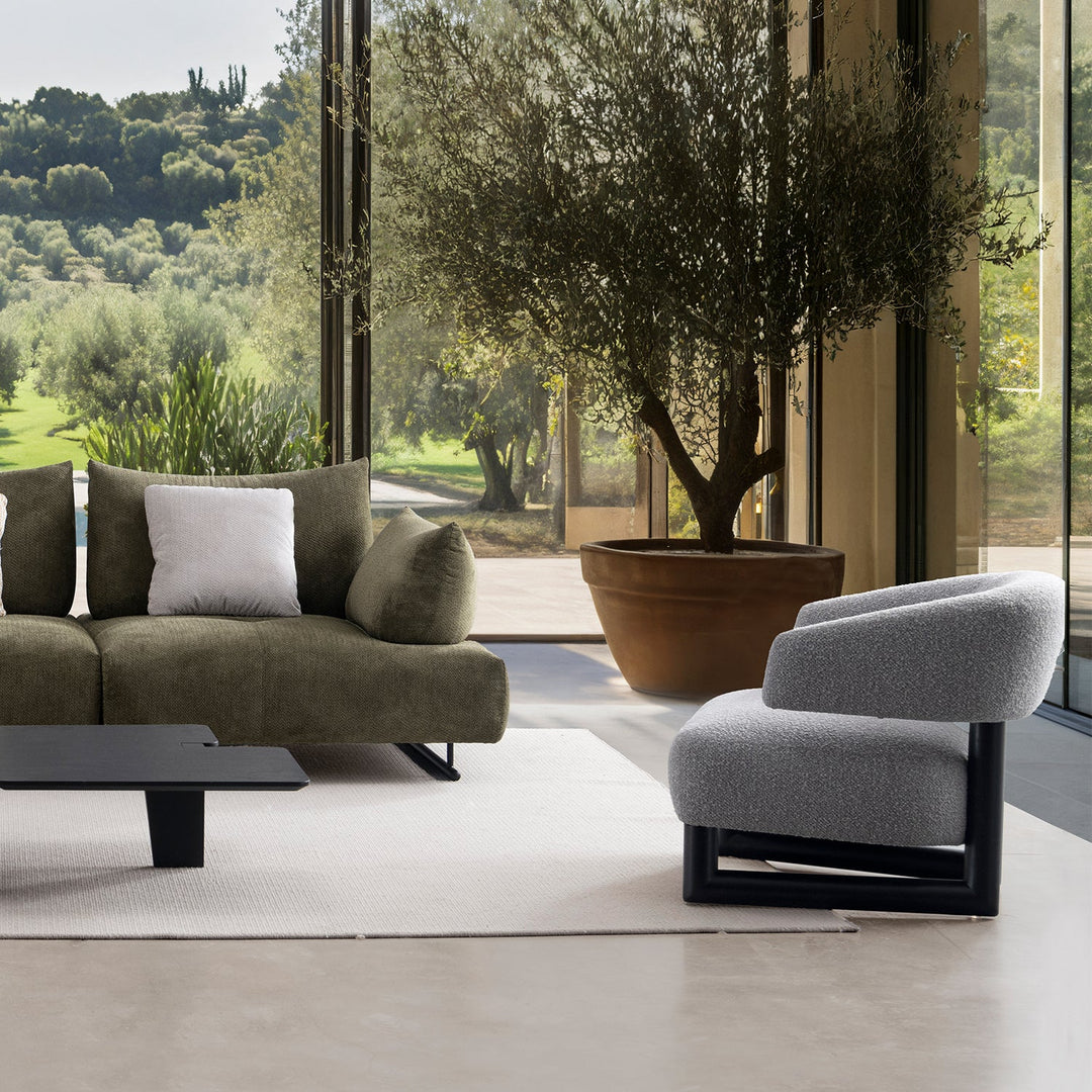 Modern Boucle Fabric 1 Seater Sofa MIROO