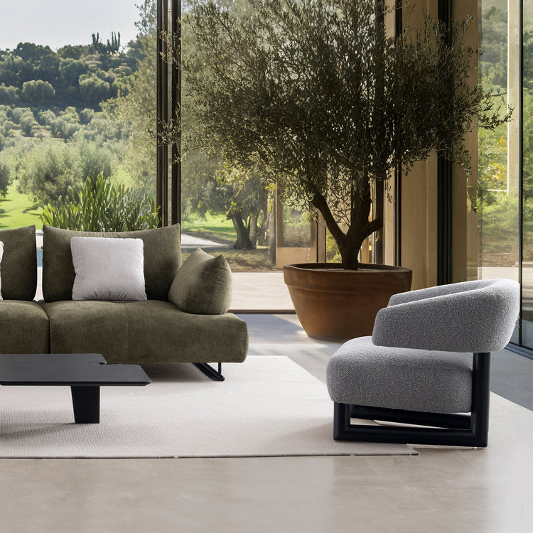 Modern Boucle Fabric 1 Seater Sofa MIROO Good to Know Preview-1