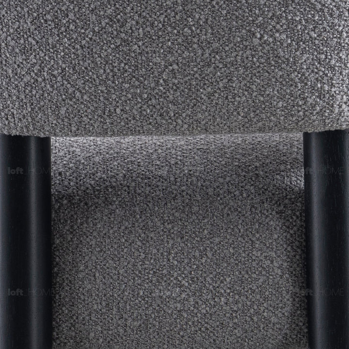 Modern boucle fabric 1 seater sofa miroo in details.