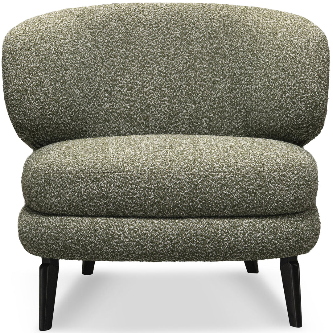 Cream Boucle Fabric 1 Seater Sofa MOSS