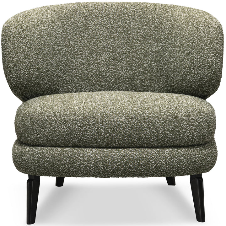 Cream Boucle Fabric 1 Seater Sofa MOSS