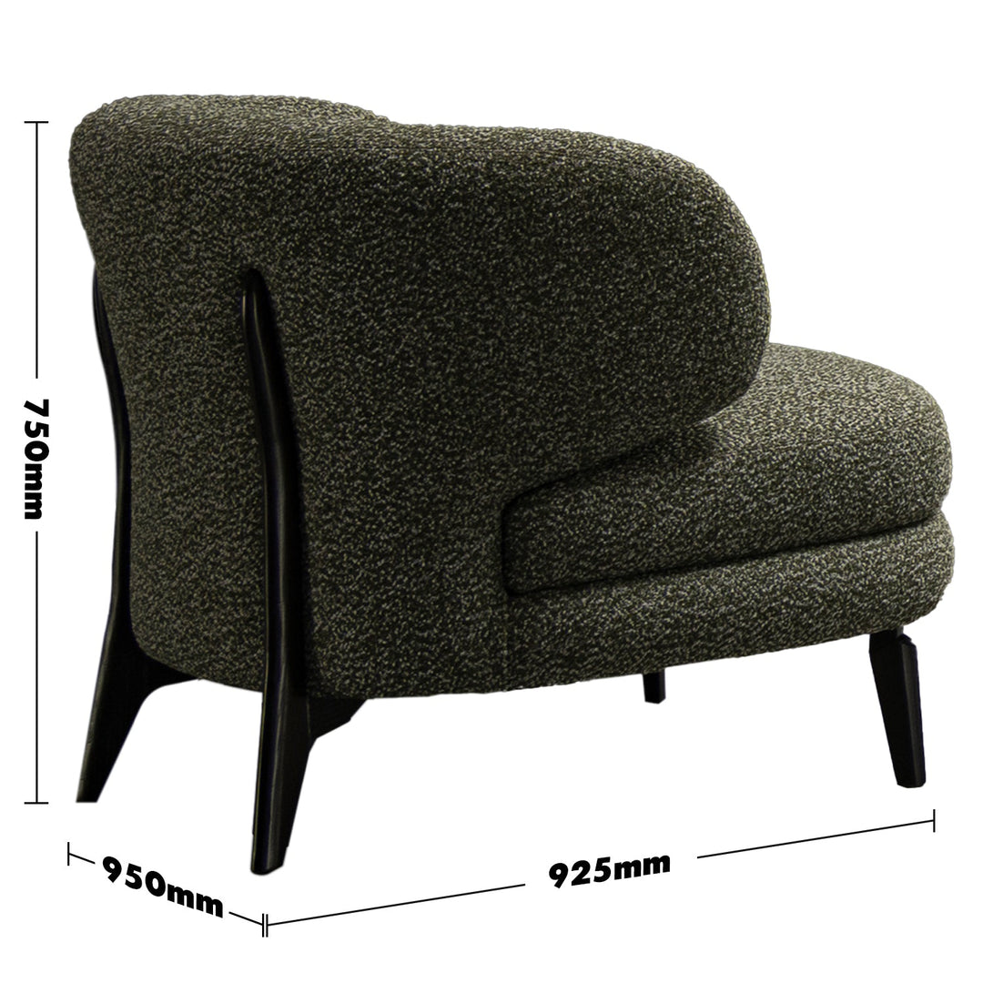 Cream boucle fabric 1 seater sofa moss size charts.