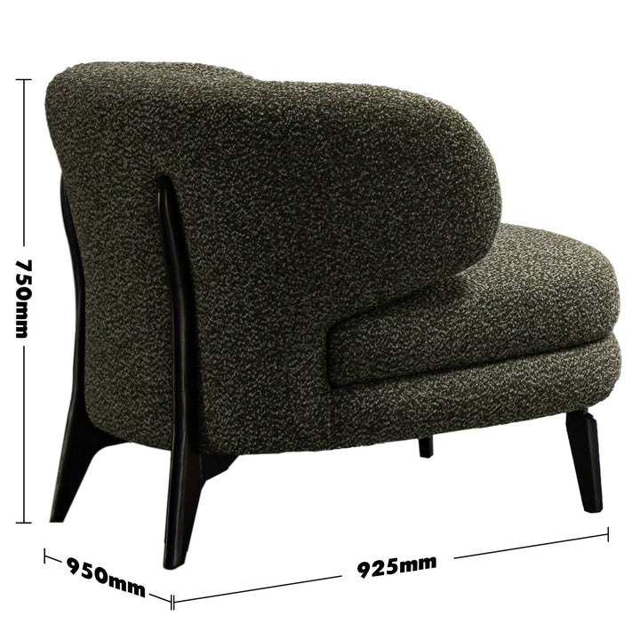 Cream boucle fabric 1 seater sofa moss size charts.