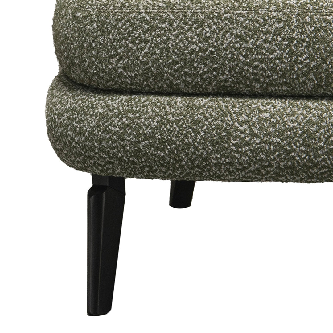 Cream Boucle Fabric 1 Seater Sofa MOSS