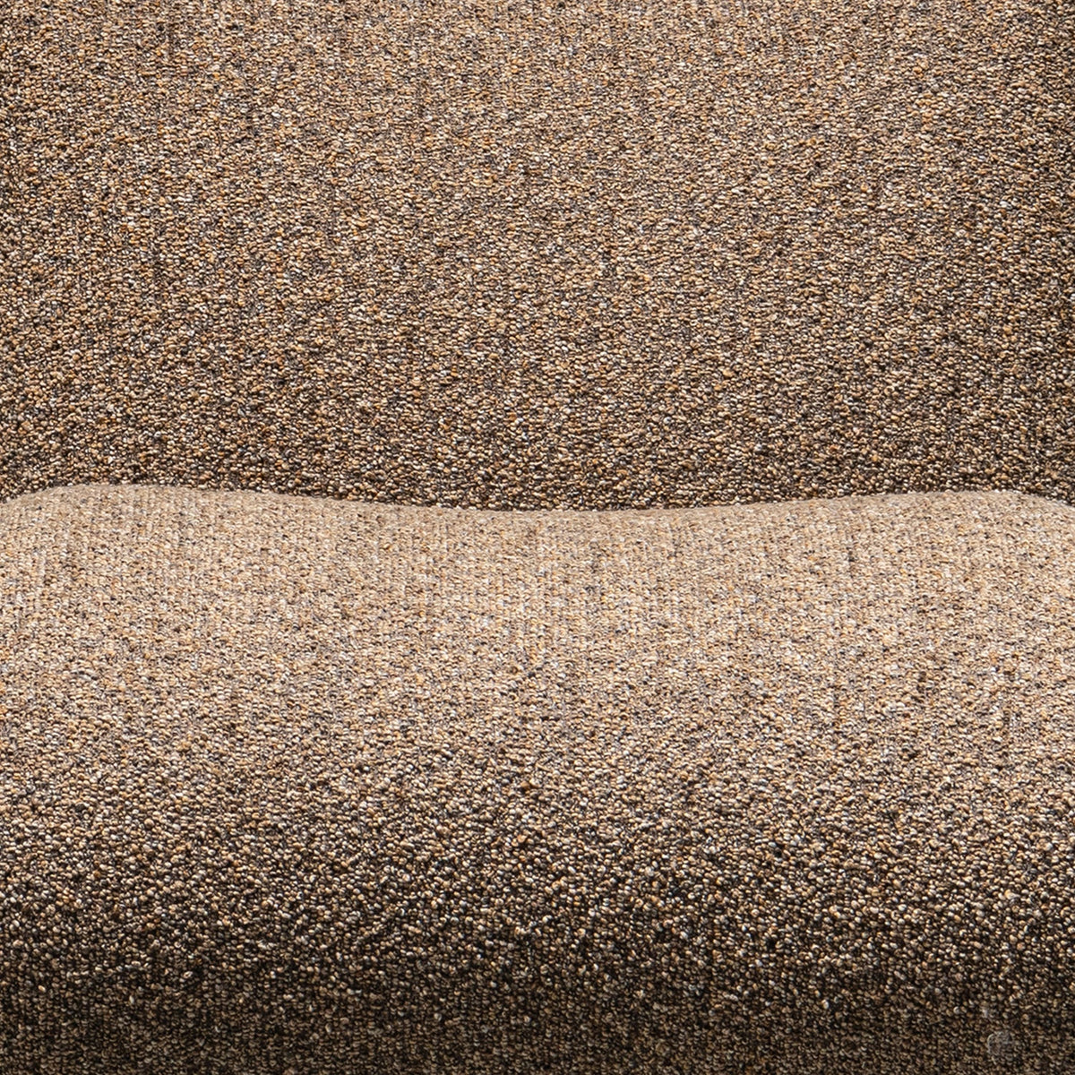 Cream boucle fabric 1 seater sofa pod color swatches.