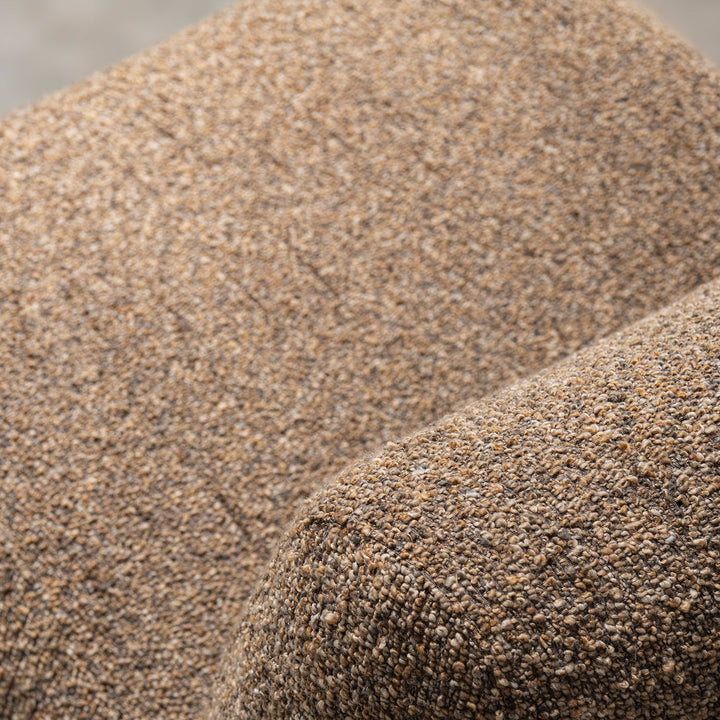 Cream Boucle Fabric 1 Seater Sofa POD