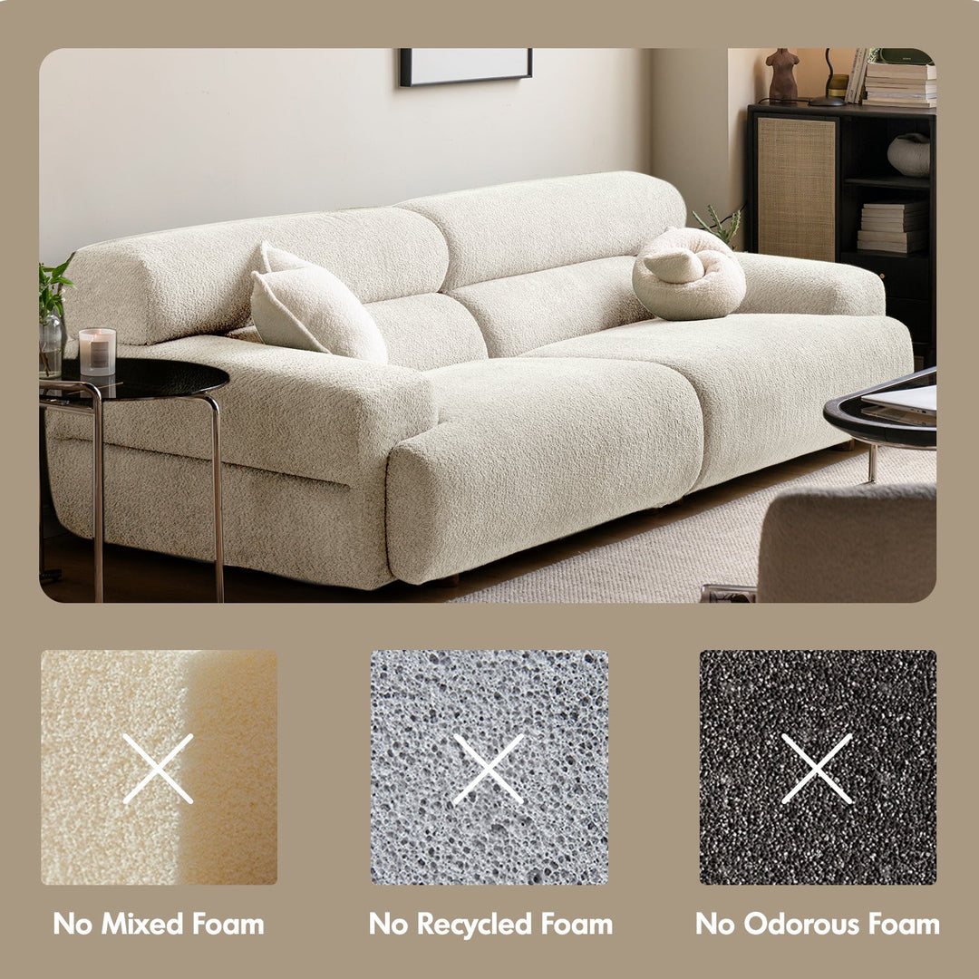 Modern Boucle Fabric 3 Seater Sofa SLEEPO