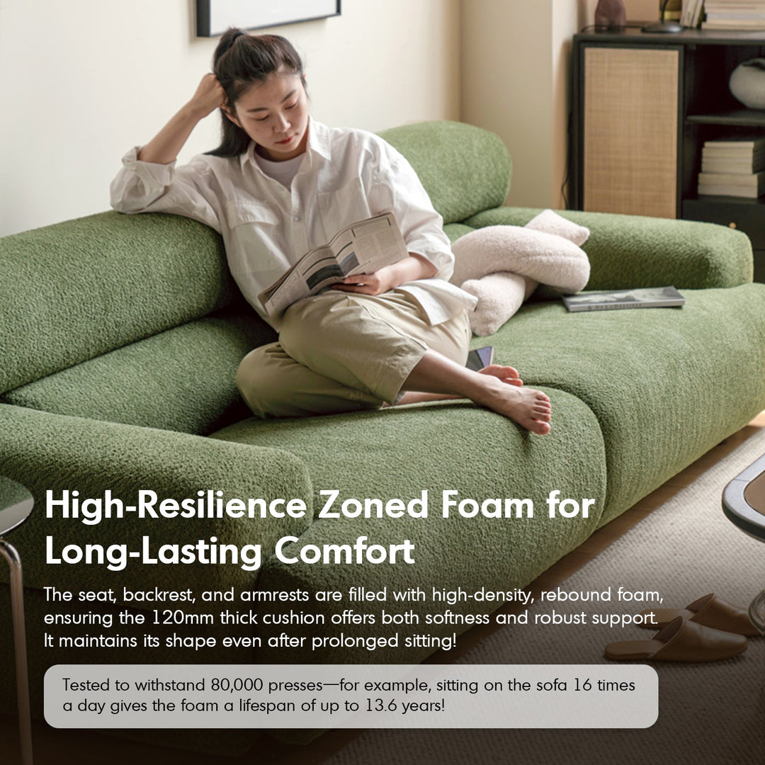 Modern Boucle Fabric 4 Seater Sofa SLEEPO