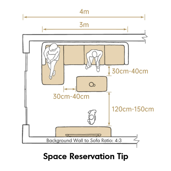 Modern Boucle Fabric 4 Seater Sofa SLEEPO
