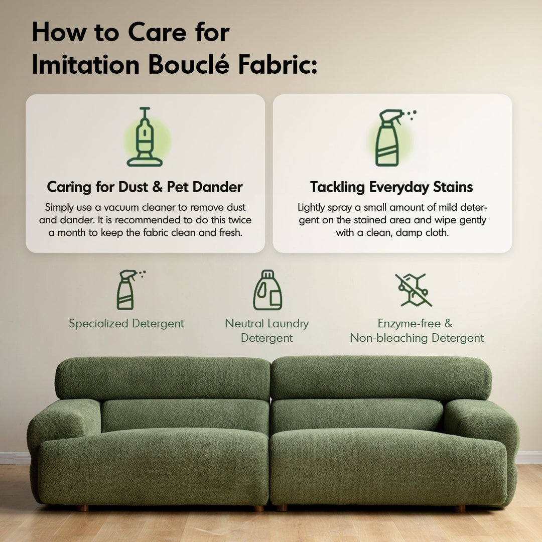 Modern Boucle Fabric 4 Seater Sofa SLEEPO