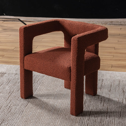 Cream Boucle Fabric Dining Chair SIENNA Good to Know Preview-1