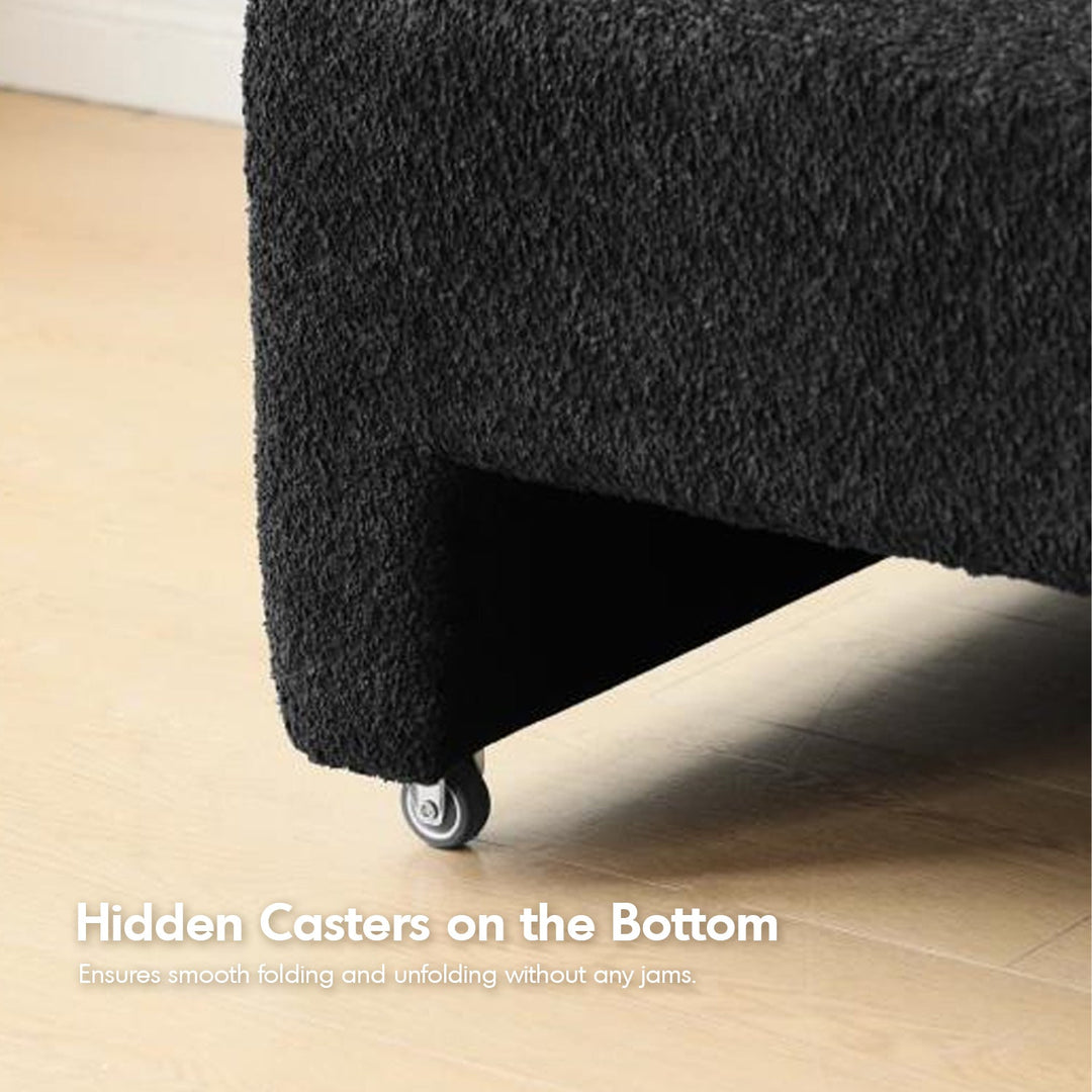 Cream boucle fabric electric functional 4 seater sofa bed sleepo detail 8.
