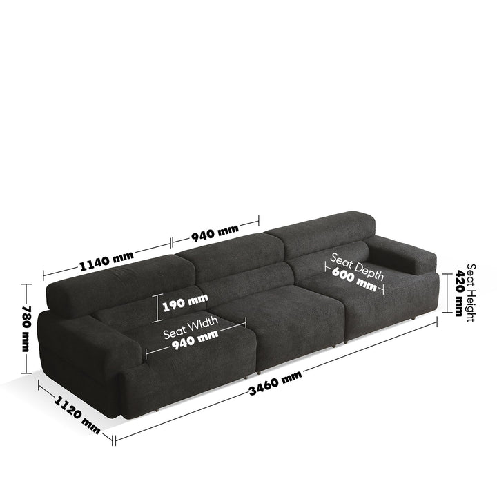 Cream boucle fabric electric functional 4 seater sofa bed sleepo size charts.