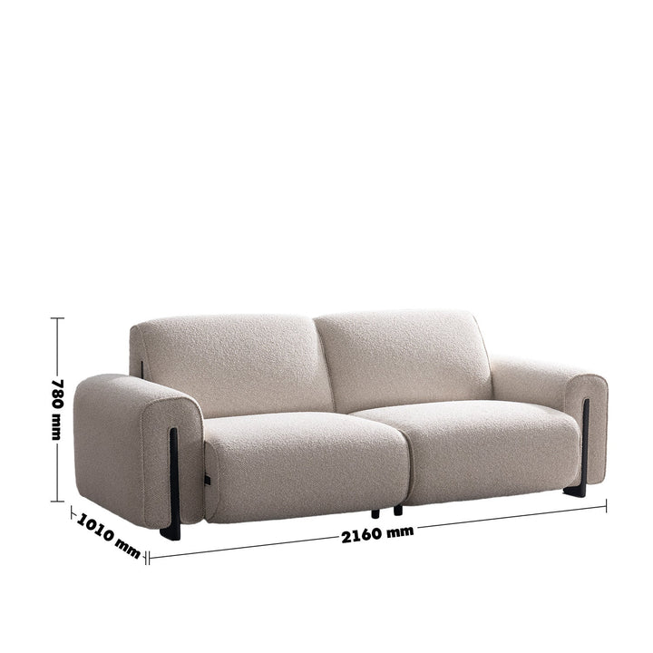 Minimalist Boucle Fabric Modular 3 Seater Sofa COLLE