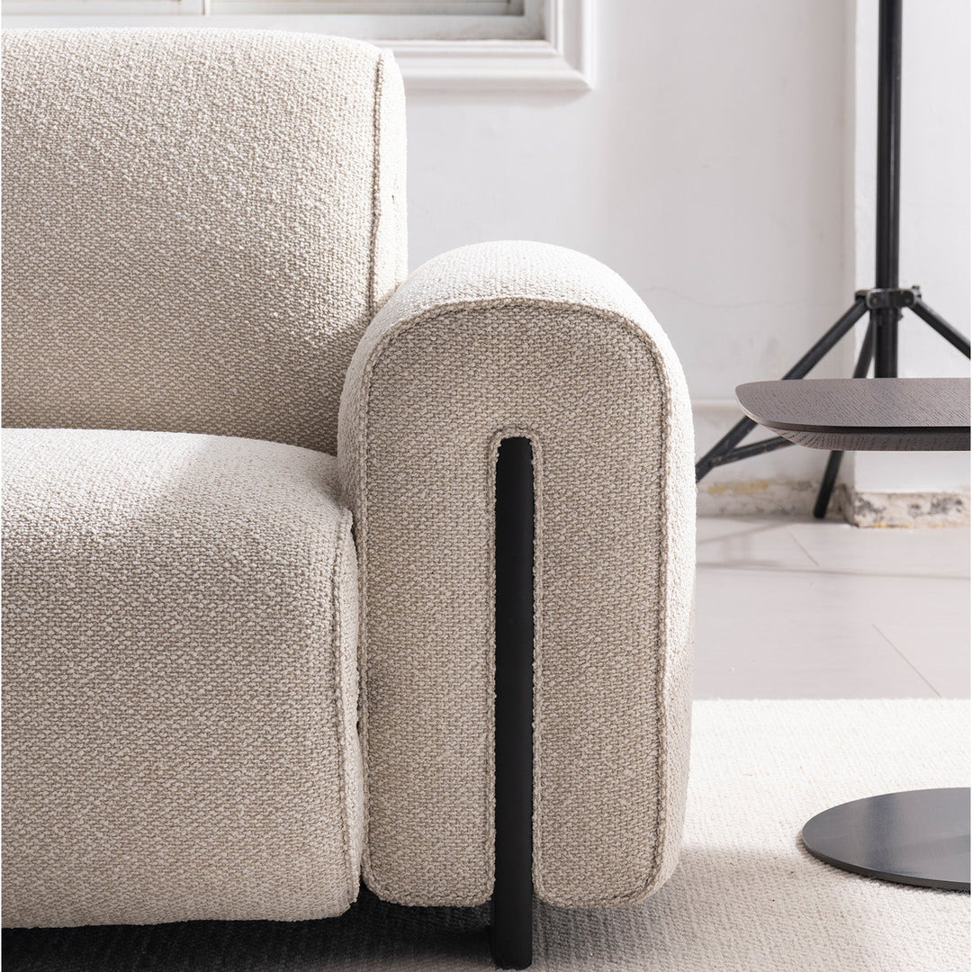 Minimalist Boucle Fabric Modular 4 Seater Sofa COLLE