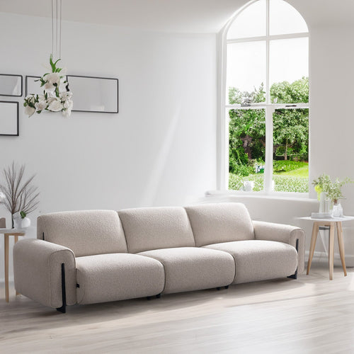 Minimalist Boucle Fabric Modular 4 Seater Sofa COLLE Good to Know Preview-1