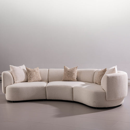 Scandinavian Boucle Fabric Modular 4 Seater Sofa RENE Good to Know Preview-1