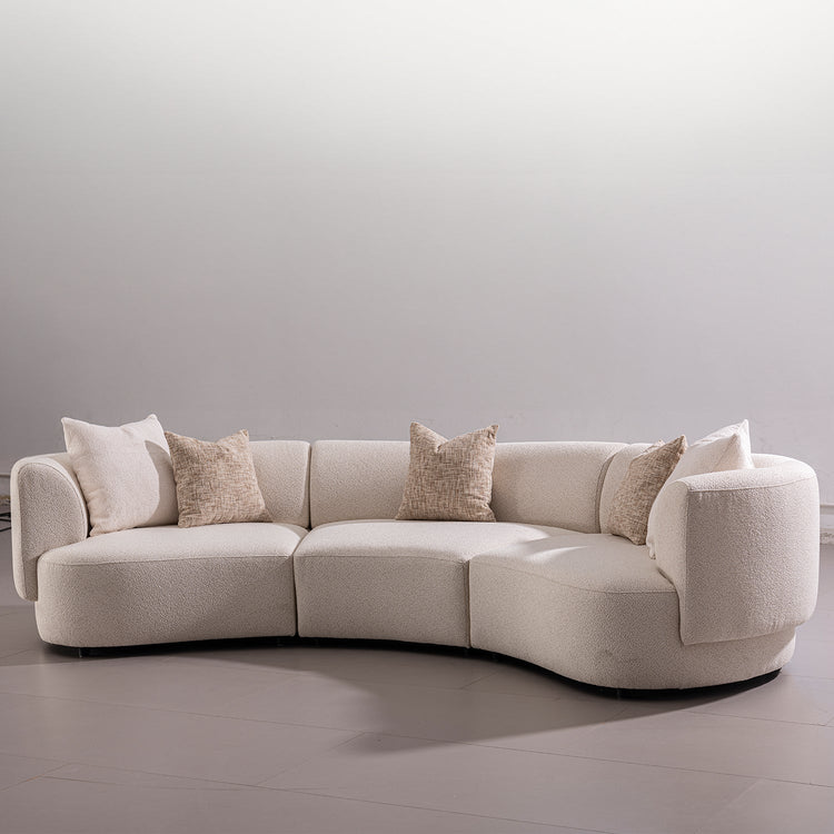 Scandinavian Boucle Fabric Modular 4 Seater Sofa RENE Good to Know Preview-1