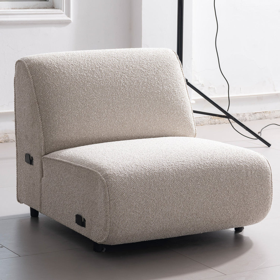 Minimalist Boucle Fabric Modular Armless 1 Seater Sofa COLLE