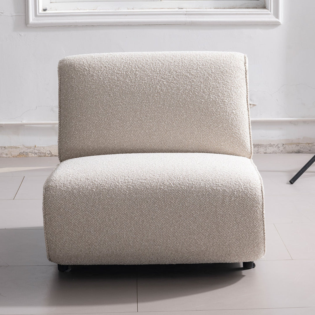 Minimalist Boucle Fabric Modular Armless 1 Seater Sofa COLLE