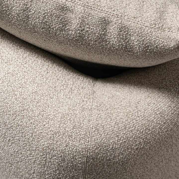 Cream boucle fabric modular chaise 2 seater sofa serene material variants.
