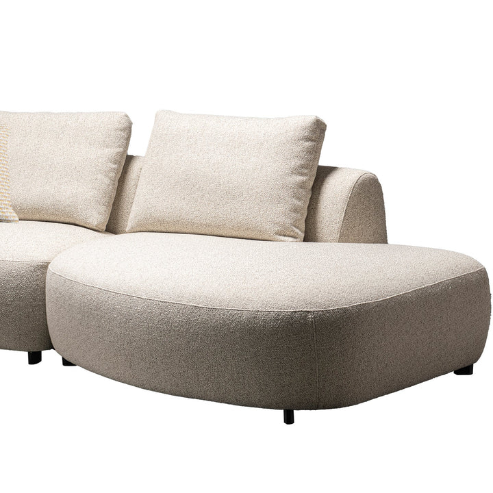Cream Boucle Fabric Modular Chaise 2 Seater Sofa SERENE
