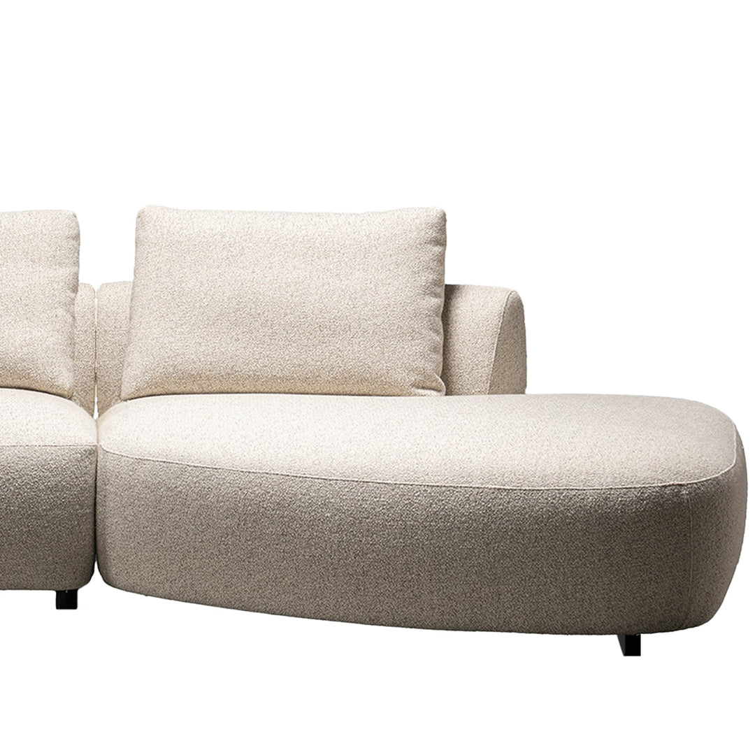 Cream Boucle Fabric Modular Chaise 2 Seater Sofa SERENE