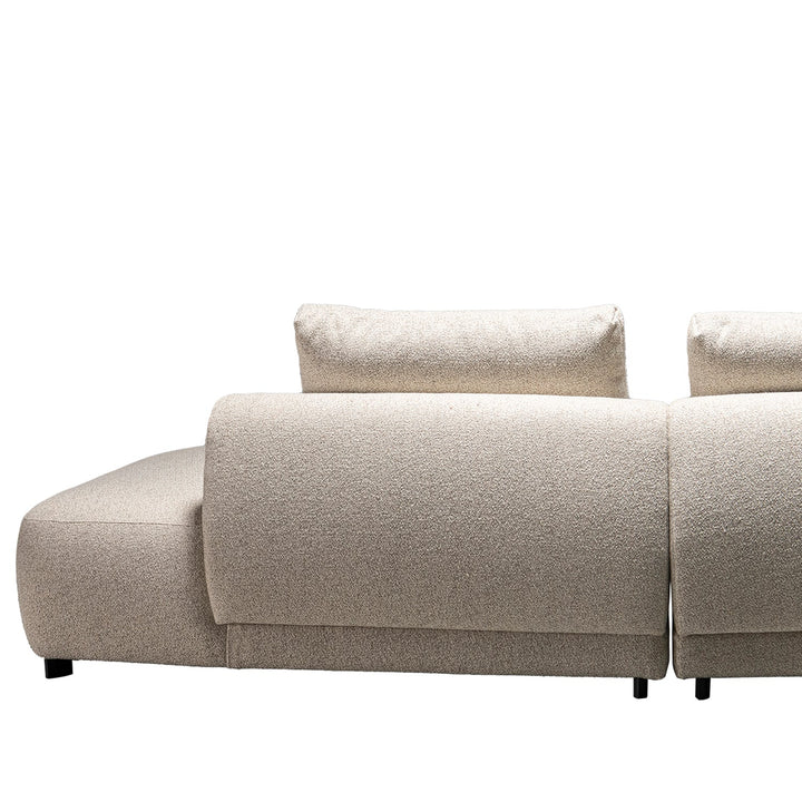 Cream Boucle Fabric Modular Chaise 2 Seater Sofa SERENE
