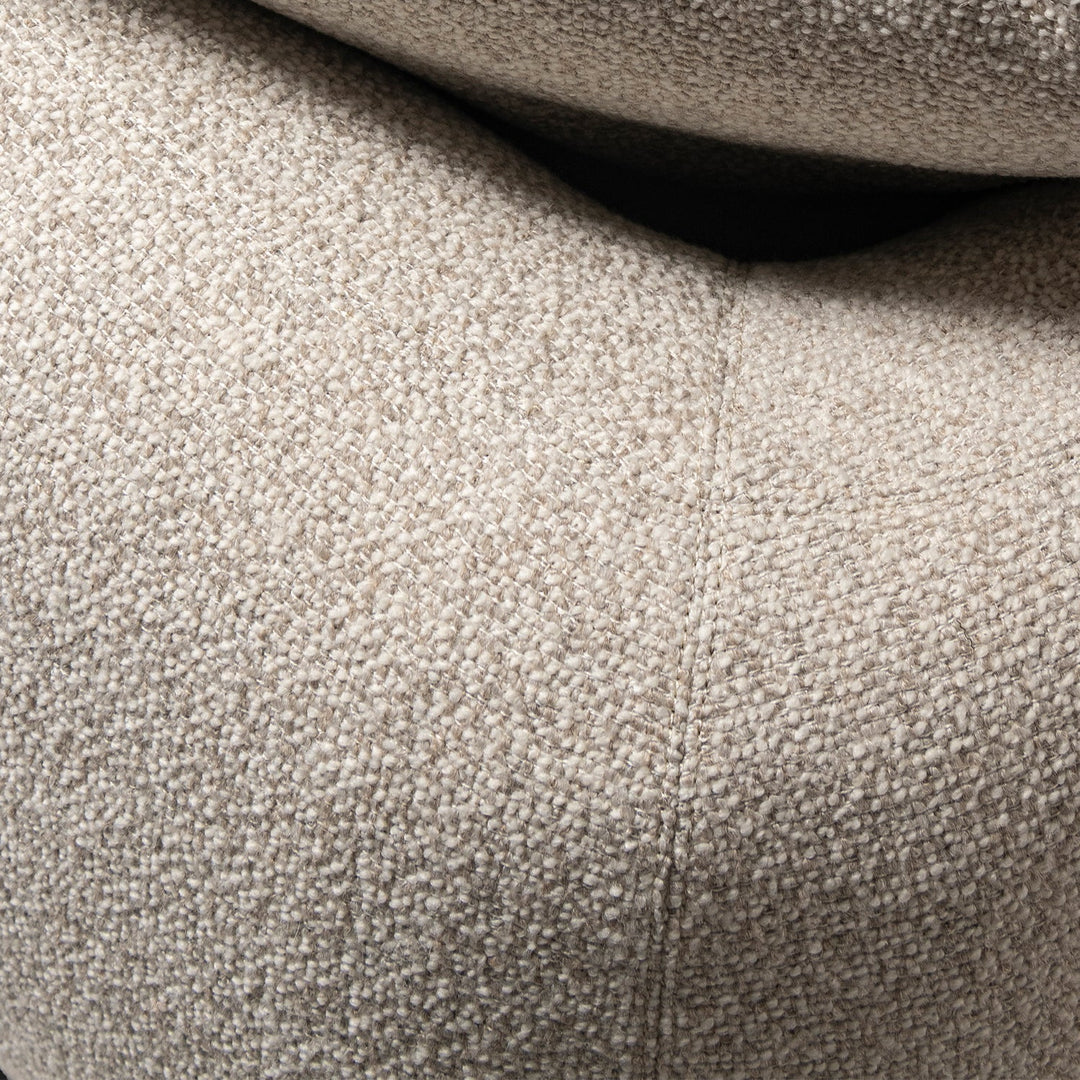 Cream Boucle Fabric Modular Corner 1 Seater Sofa SERENE