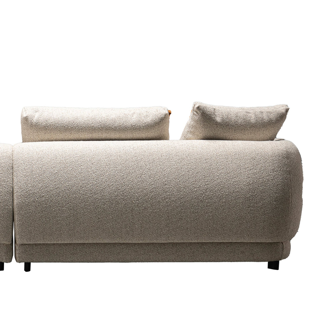 Cream Boucle Fabric Modular Corner 1 Seater Sofa SERENE