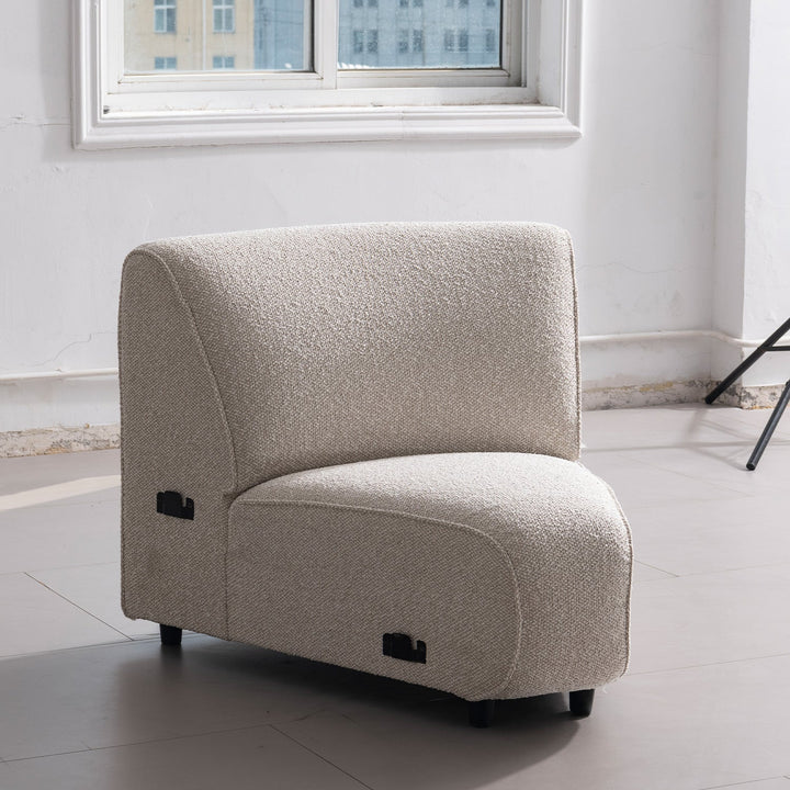Minimalist Boucle Fabric Modular Joint Connection 1 Seater Sofa COLLE