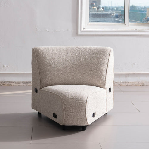 Minimalist Boucle Fabric Modular Joint Connection 1 Seater Sofa COLLE Good to Know Preview-1