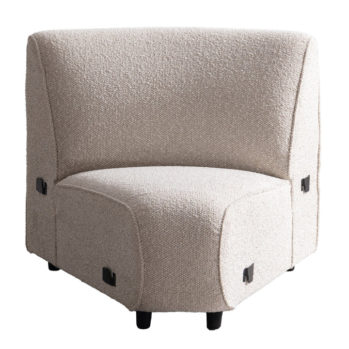Minimalist Boucle Fabric Modular Joint Connection 1 Seater Sofa COLLE
