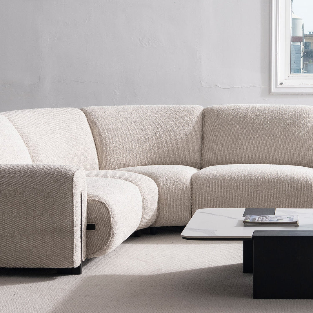 Minimalist Boucle Fabric Modular Joint Connection 1 Seater Sofa COLLE