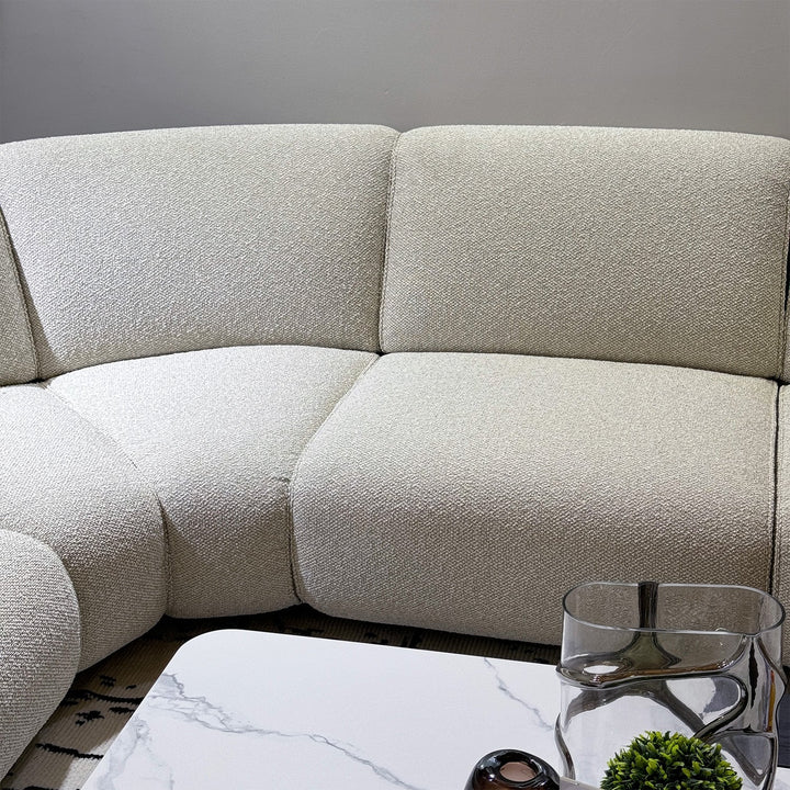 Minimalist Boucle Fabric Modular Joint Connection 1 Seater Sofa COLLE