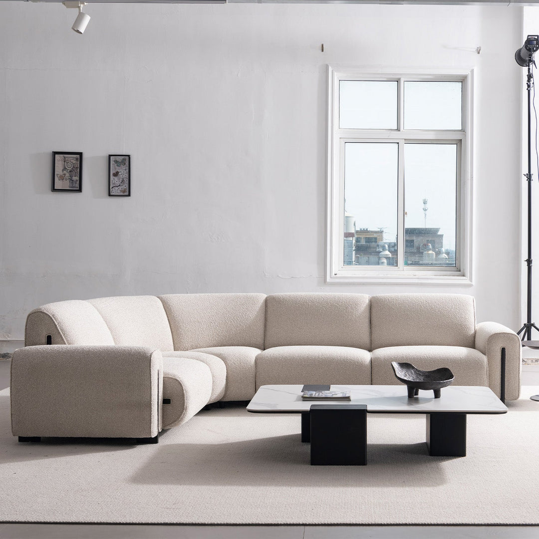 Minimalist Boucle Fabric Modular Joint Connection 1 Seater Sofa COLLE