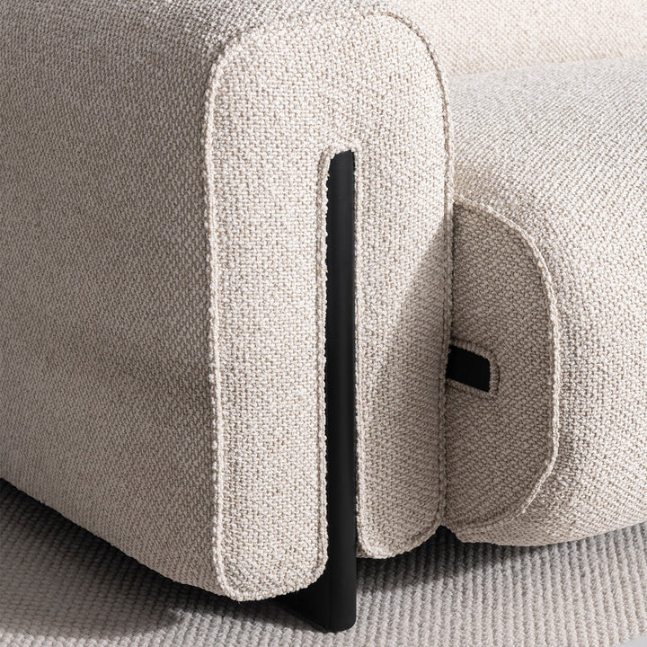 Minimalist boucle fabric modular l shape sectional sofa colle 3+l in details.