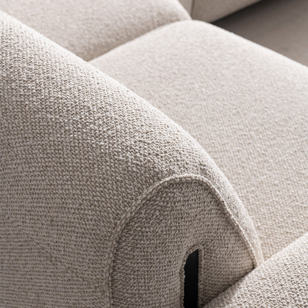 Minimalist boucle fabric modular l shape sectional sofa colle 4+l environmental situation.