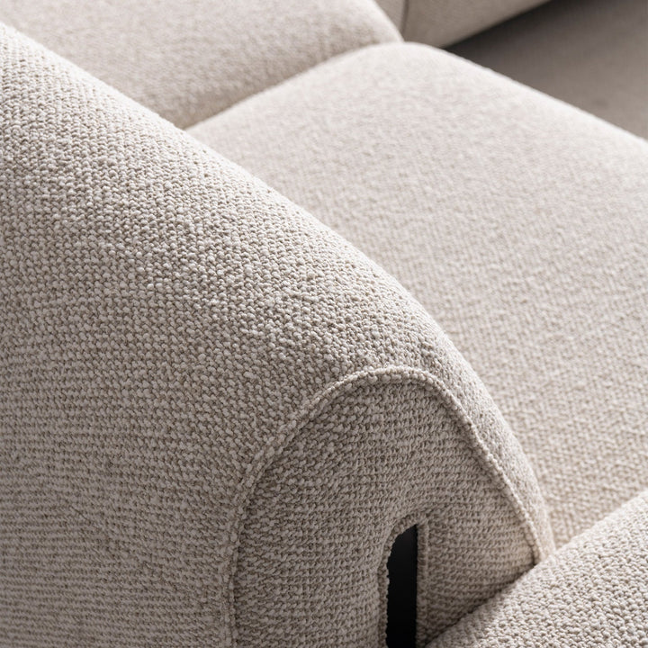 Minimalist boucle fabric modular l shape sectional sofa colle 4+l environmental situation.