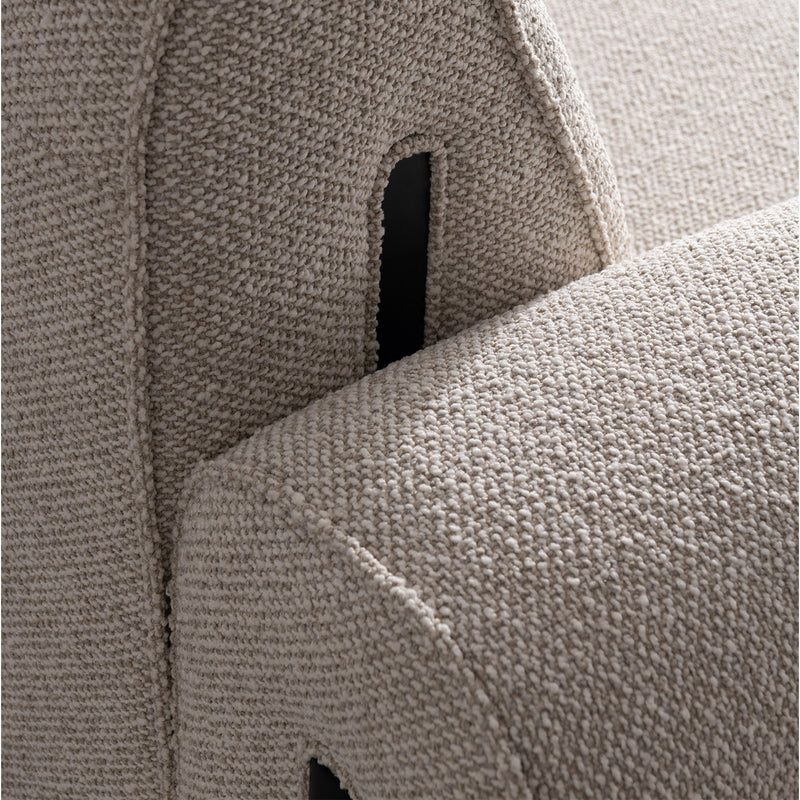 Minimalist boucle fabric modular l shape sectional sofa colle 4+l conceptual design.