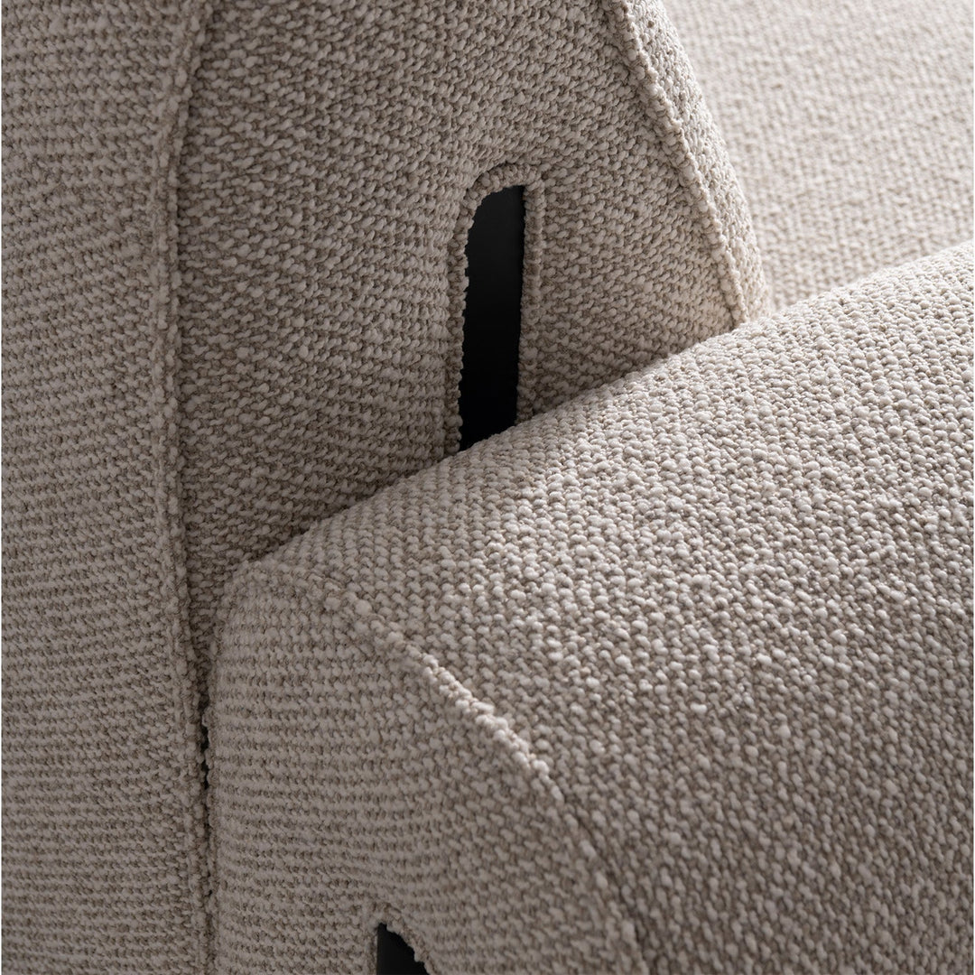 Minimalist boucle fabric modular l shape sectional sofa colle 4+l conceptual design.