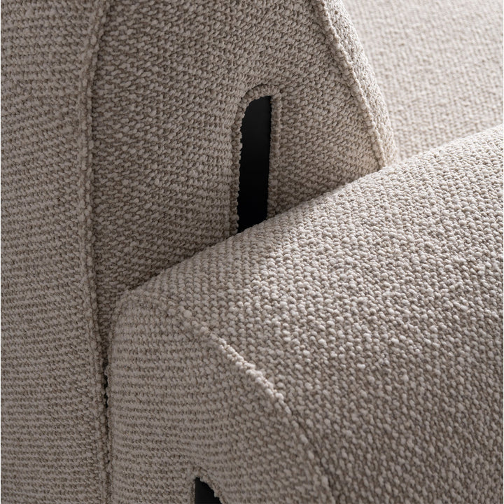 Minimalist boucle fabric modular l shape sectional sofa colle 4+l conceptual design.