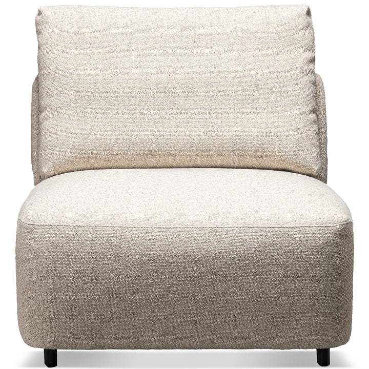 Cream boucle fabric modular l shape sectional sofa serene 3+l in still life.