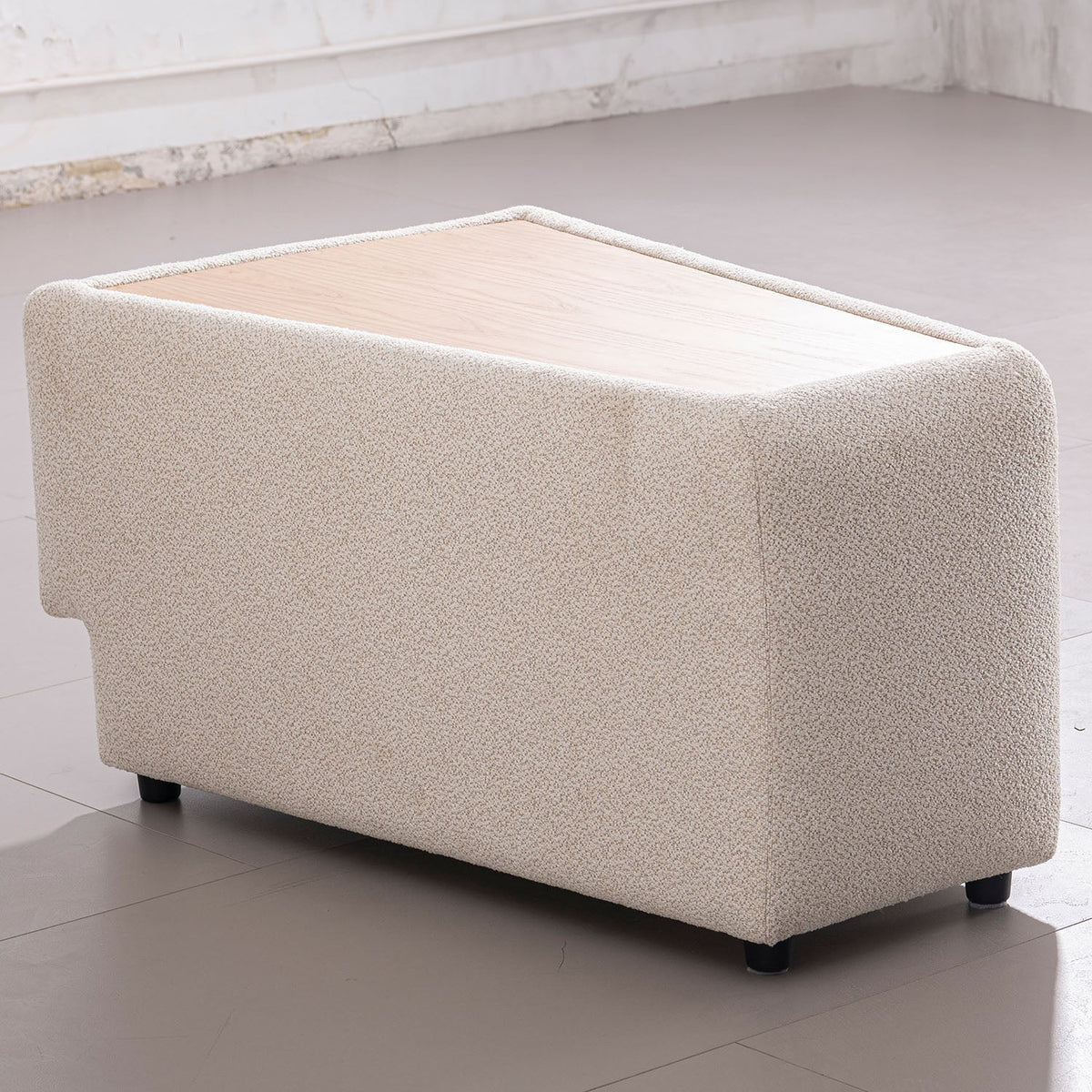 Scandinavian Boucle Fabric Modular Side Table RENE Color Swatches